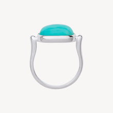 Load image into Gallery viewer, Sterling Silver Cabochon Amazonite Ring
