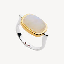 Load image into Gallery viewer, 14ct Gold Plated Sterling Silver Moonstone Ring