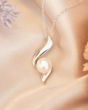 Load image into Gallery viewer, New Sterling Silver White Button Freshwater Pearl Pendant