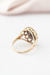 Vintage 9ct gold smokey quartz ring Delross Design Jewellers
