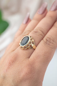 Vintage 9ct gold smokey quartz ring Delross Design Jewellers