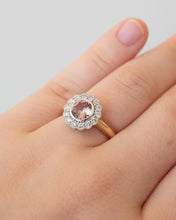 Load image into Gallery viewer, 18ct Yellow Gold &amp; Platinum Malaia Garnet &amp; Diamond Ring