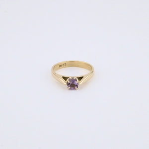 18ct Gold 0.40ct Amethyst Ring, Delross Design Jewellers, Brisbane Jeweller