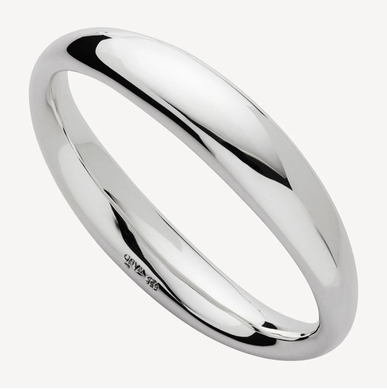 Sterling Silver O-shaped bangle