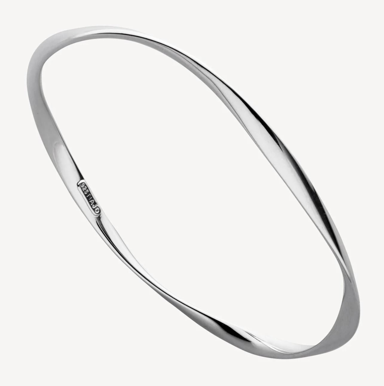 Sterling Silver Twisted Ribbon Bangle