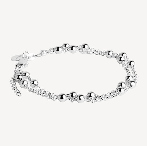 Sterling Silver Double Strand Belcher Chain Bracelet