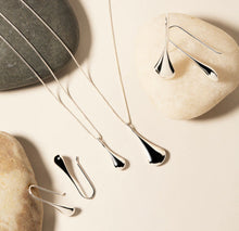 Load image into Gallery viewer, Sterling Silver Teardrop Hook Earring