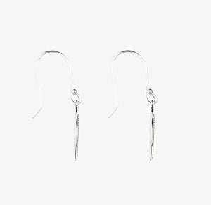 Sterling Silver Beaded Disc Hook Earrings