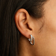 Load image into Gallery viewer, Sterling Silver 925 Double Hoop Illusion Stud Earrings