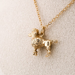 Solid 14ct Gold Poodle Pendant Char, Delross Design Jeweller, Brisbane Jeweller, Chermside Jeweller, Custom Jewellerym