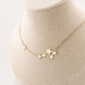 9ct Gold Stars Necklace, Delross Design Jeweller, Brisbane Jeweller, Chermside Jeweller, Custom Jewellery