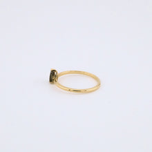 Load image into Gallery viewer, Gold Vermeil Moldvite Silver Ring, Delross Design Jewellers, Brisbane Jeweller