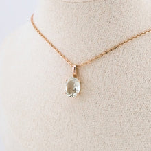 Load image into Gallery viewer, Rose Gold Vermeil Silver Prasiolite Pendant,  Delross Design Jeweller, Brisbane Jeweller, Chermside Jeweller, Custom Jewellery