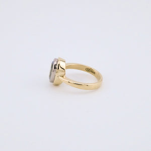 18ct Gold Handmade Swiss 3.75ct Blue Topaz Ring, Delross Design Jewellers, Brisbane Jewellers, Australia 
