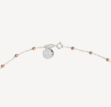 Load image into Gallery viewer, Sterling Silver &amp; 14ct Rose Gold Plated Beaded Chain Necklace