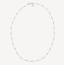 Load image into Gallery viewer, Sterling Silver &amp; 14ct Rose Gold Plated Beaded Chain Necklace