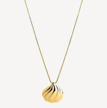 Load image into Gallery viewer, 14ct Yellow Gold Plated Wavy Teardrop Pendant