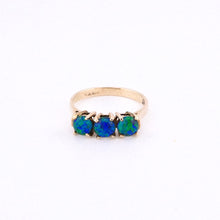 Load image into Gallery viewer, 9ct Opal Triplet Three Stone Ring