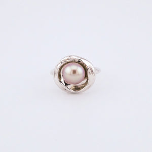 Handmade Sterling Silver Freshwater Pink Pearl Ring, Delross Design Jeweller, Brisbane Jeweller, Chermside Jeweller, Custom Jewellery