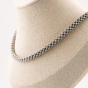 9ct White Gold Popcorn Link Chain, Delross Design Jeweller, Brisbane Jeweller, Chermside Jeweller, Custom Jewellery