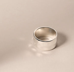 Sterling Silver Lightly Beaten Band Ring