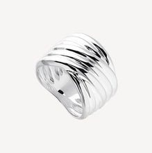 Load image into Gallery viewer, Sterling Silver Crossover Pattern Band Ring