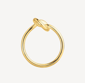 14ct Yellow Gold Plated Wire Knot Ring