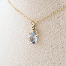 Load image into Gallery viewer, 9ct Gold Topaz &amp; Diamond Pendant